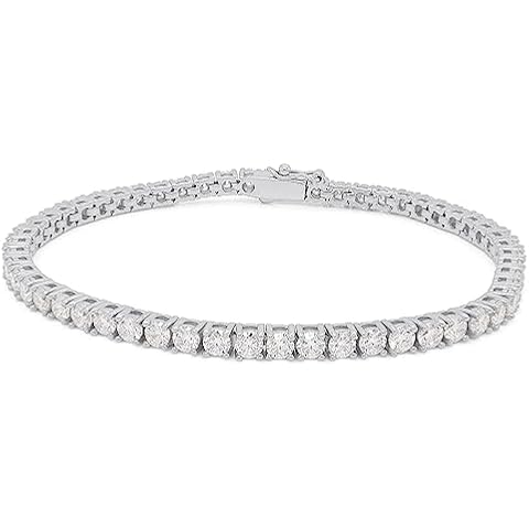 SAVEARTH DIAMONDS Moissanite Tennis Chain Bracelet Cover