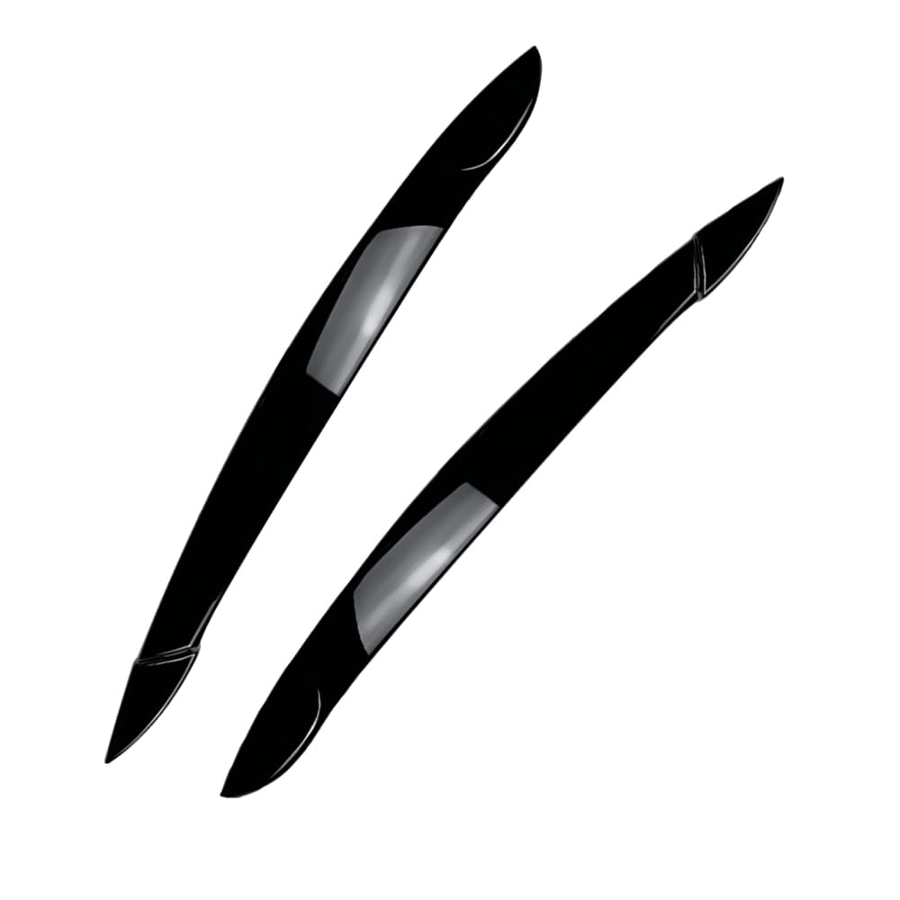 Tapa de ojo para faros delanteros, color negro brillante, 2 cubiertas de cejas compatibles con BMW X5 E70 2008-2013 después de junio de 2008