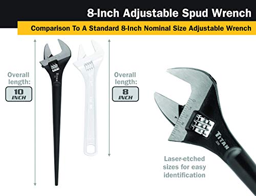 Titan 209 8-Inch Adjustable Construction Spud Wrench – BigaMart