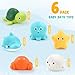 Bath Toys 6 Pack No Hole Baby Bathtub Toys Soft Squeezable & Float on Water Easy-Grip Toddler Bath Toy Set for Kids Ages 1-3 Tub Pool Toys