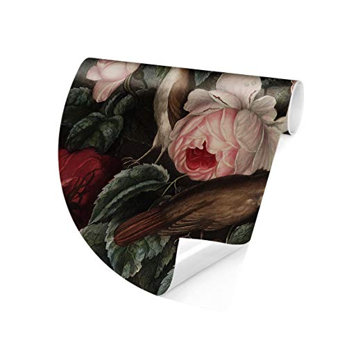 Carta da parati rotonda autoadesiva Botanica