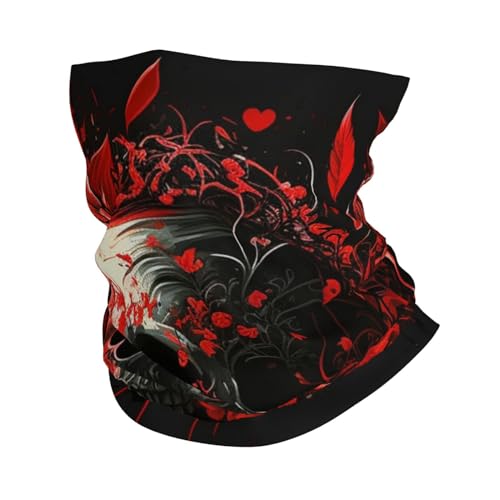 Death Skull red roses Dark Vintage Cuello Bufanda Pasamontañas Bandana para Hombre y Mujer para Motociclismo Ciclismo Esquí Fiesta miniatura 1