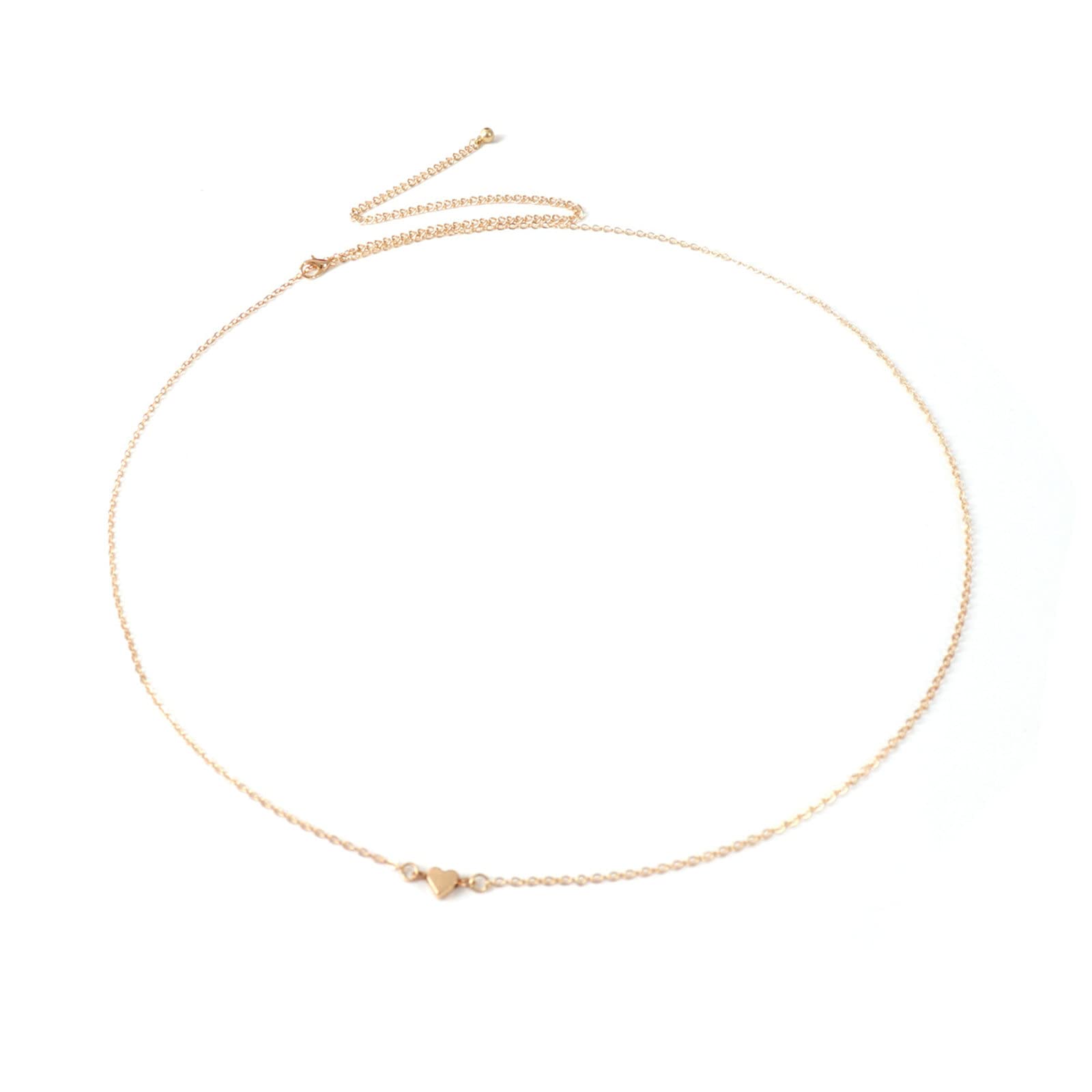KLXSIVU Waist Chain Belt Goud Beach Body With Tiny Heart Belly Jewelry For Women 90cm (goud One Size)