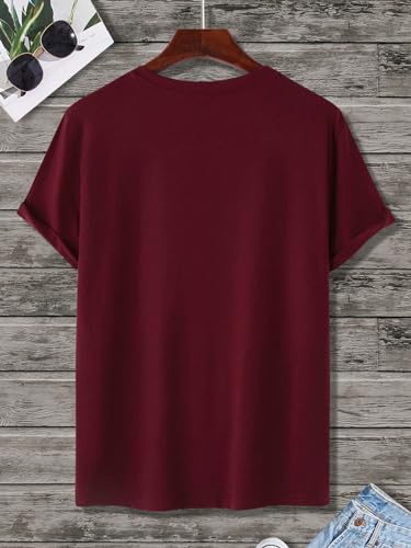 Floerns Men's Letter Print Short Sleeve Colorblock Crewneck Casual Tee Shirt2