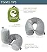 Goose Twist Memory Foam Travel Pillow - Support for Neck, Chin, Lumbar and Leg - Adjustable, Bendable Traveling Pillow for Airplane, Bus, Train or Home - Best for Side and Back Sleepers (Grey)