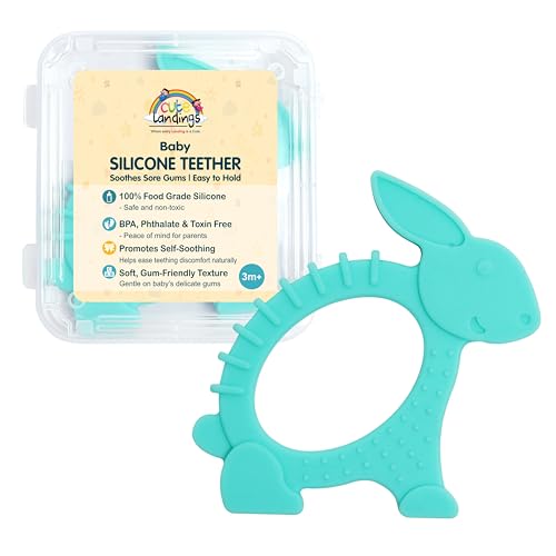 Image of Silicone Teething Toy for Newborn Baby Girls & Boys | BPA-Free, Food-Grade | Gum Relief, Chewing Aid |Teether| Easy-to-Grip Essentials (3+ Months)