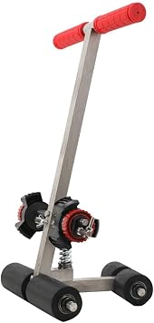 Floor Tape Applicator, Warning line Sticking Machine,Hand-Push Road Marking Machine Court Line Tape Machine with Rubber Roller for Basketball Courts, Road Warning and Parking Space