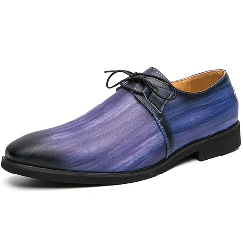 Men's Lace-up Dress Shoes Lightweight Casual Oxford Shoes Fashion Retro British Style Formal Shoes