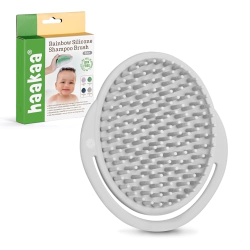 Image of haakaa Baby Cradle Cap Brush - Soft Cradle Cap Comb| Hair Scalp Massager, Soft Bristles for Newborns & Toddlers,Ideal Baby Shower Gifts for Mum - 1pk