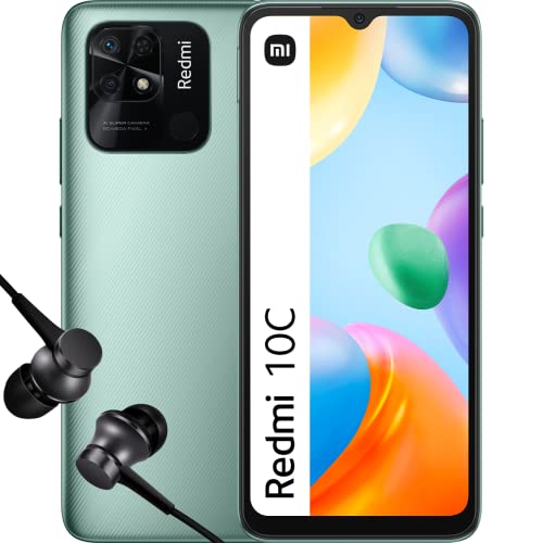 XIAOMI Redmi 10C -Smartphone de 4+128GB, Pantalla Dot Drop de 6,71” HD+, Snapdragon 680, Cámara Principal de 50 MP, Batería de 5000 mAh, Mint Green, Versión ES