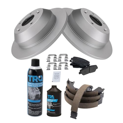 Image of TRQ Rear Brake Pad & Rotor Kit Semi-Metallic Compatible with 10-12 Santa Fe 11-13 Sorento