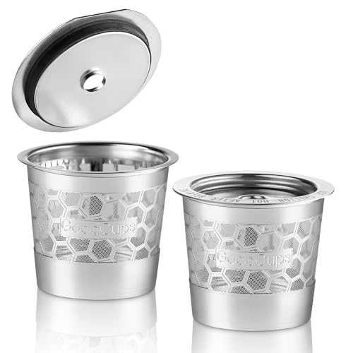 Image of 2 Stainless Steel Reusable K Cups for Keurig Coffee Makers - Compatible with K-Express, K-Elite, K-Classic, K-Mini, K-Mini Plus, K-Select, K-Cafe & K-Iced Brewers