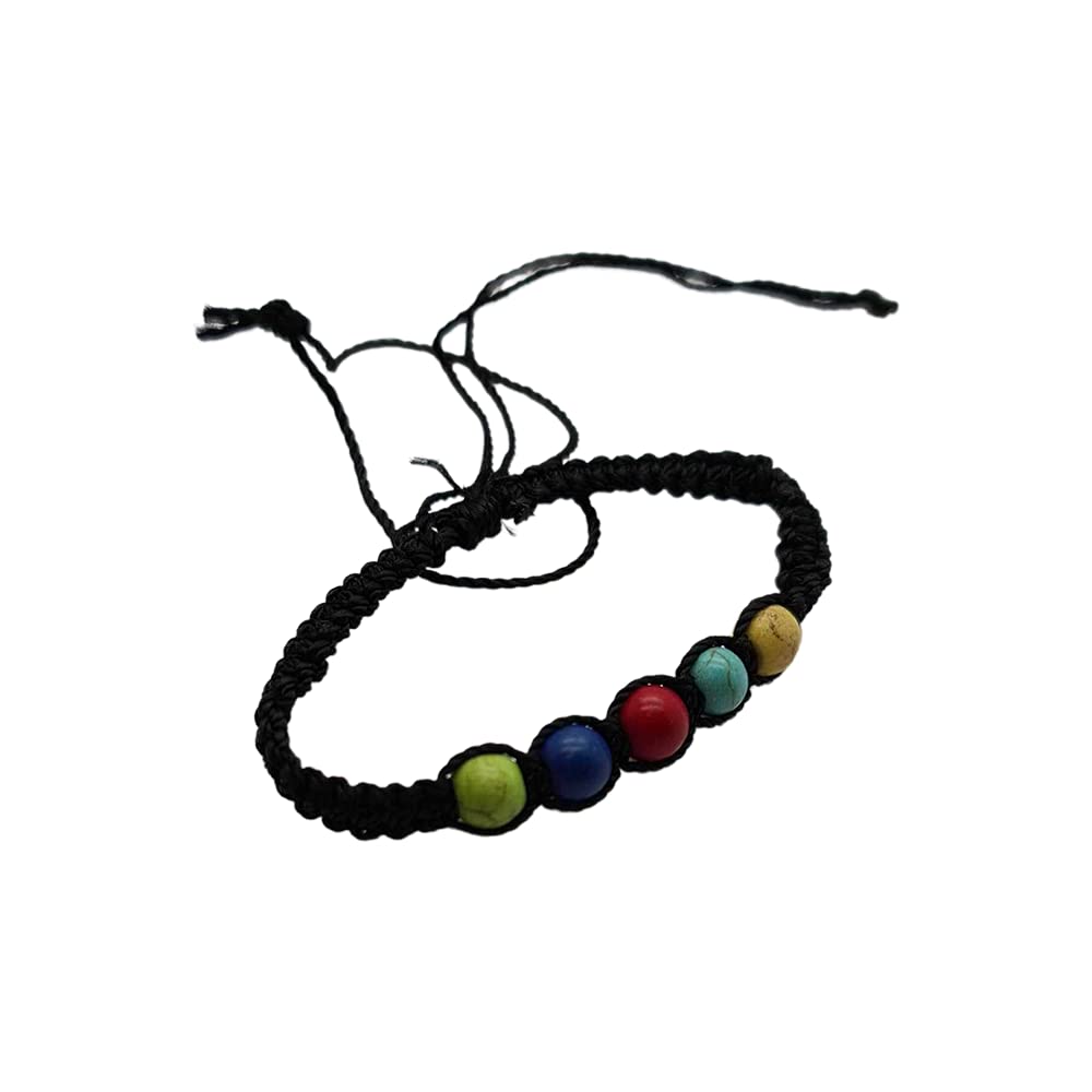 VIE Beach Bracelet, Coloured Beads, Black