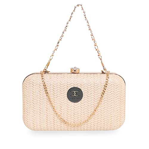 Image of ESBEDA Glitter Shine Oval shape Clutch Solid Pattern For Women | Gift For Women