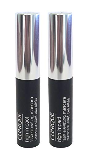 Clinique High Impact Lash Elevating Mascara in 01 Black, set of 2 Travel Size .13oz/4ml each