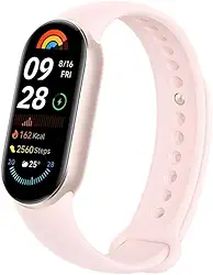 Relógio Mi Band 9 smart-band 9 (GLOBAL) Pulseira Inteligente, Tela AMOLED 1,62, Relógio inteligente, Fitness, Pulseira Impermeável,Suporte Para NFC, 150 Modos Esportivos (ROSÊ) (ROSA)