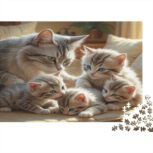 Puzzle de 1000 piezas de gatos en papel de alta calidad para decoración