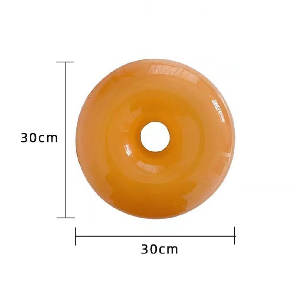 Lampada da Comodino in Legno di Ciambella, Tavolo in Vetro variabile, 3 Temperature di Colore, con Telecomando e Interruttore cablato, connessione di Ricarica USB per la