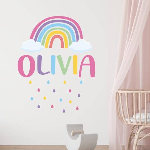 Vinilo Decorativo Rainbow Name para Niñas miniatura 3