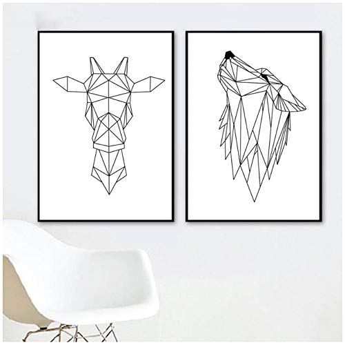 Zhaoyangeng Decoración Para El Hogar Impresiones Pintura Póster Geometría...