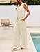 MEROKEETY Women's 2 Piece Outfits Summer 2026 Sleeveless Suit Vest Wide Leg Pants Business Work Casual Blazer Sets, Beige, Medium