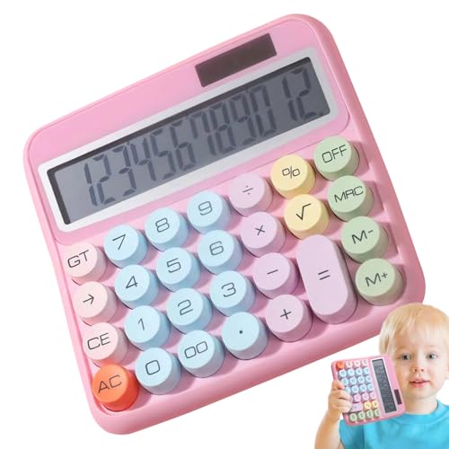 Calculadora de escritorio de 12 dígitos con pantalla LCD de 5 pulgadas y diseño inclinado