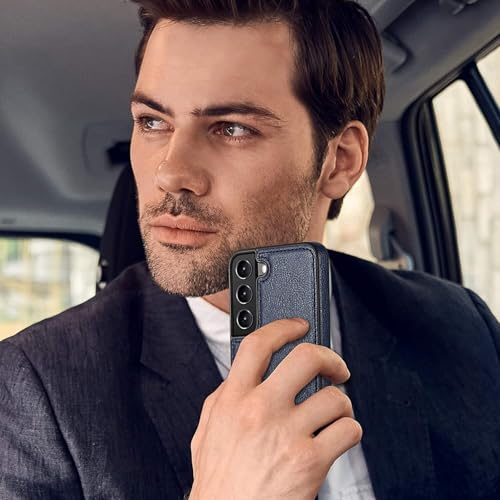 Image of Luxury Leather for Samsung Galaxy S24 5G Back Cover Case (Blue)