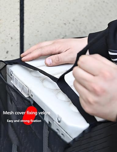 Funda de aire acondicionado, cubierta impermeable para bomba de calor con red protectora para ventana exterior de aire acondicionado
