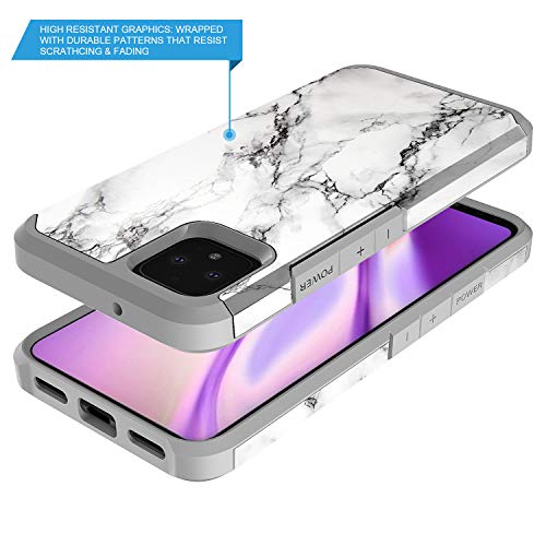 Coque Pixel 4 XL antichoc fine double couche rigide Rosebono blanche - 3