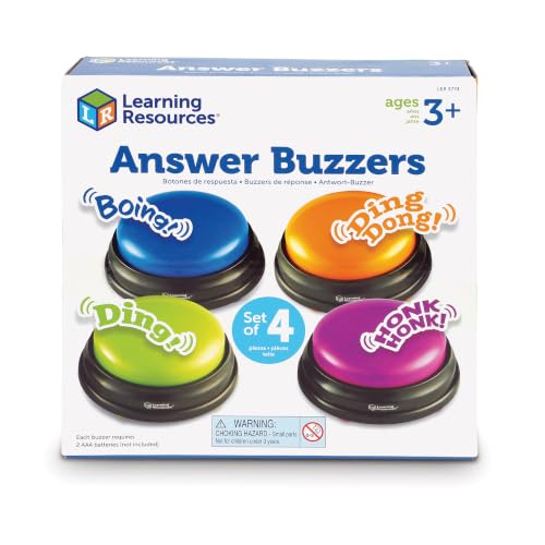 Learning Resources Answer Buzzers, Set of 4, The Original Classroom Buttons