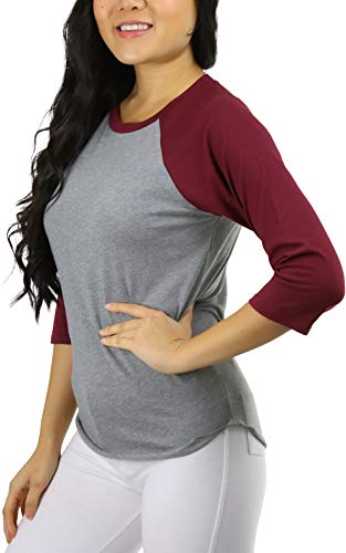 Image of ToBeInStyle Women's Classic Two Color Cotton Baseball T-Shirts