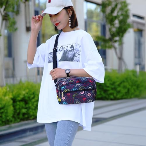Image of MOMISY Women Mobile Messenger cellphone Bag Ladies Nylon Shoulder Cross Body Long Strap for College, Outing, Travelling, Work