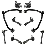 TRQ Front Steering & Suspension Kit Ball Joint Control Arm with Ball Joint Sway Bar Stabilizer Link Tie Rod Compatible with 1995-2002 Kia Sportage