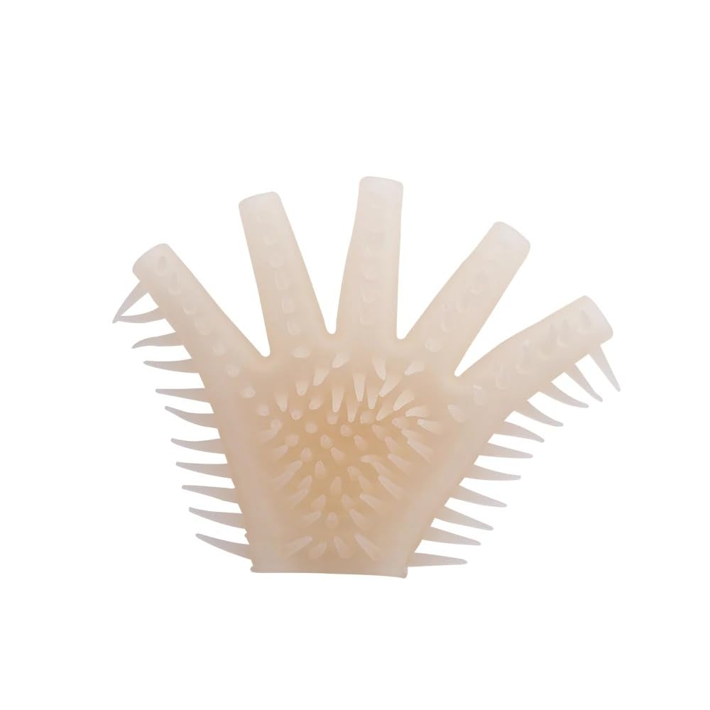 Bianco Erotico Finger Vibratore Spike Guanti Clitoride Massaggio Giocattoli Sesso per Coppie Maschio Masturbazione Finger