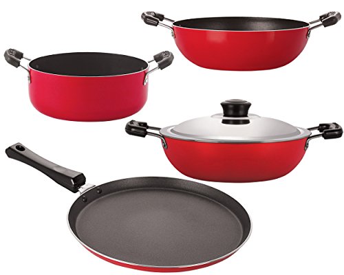 Nirlon Non-Stick Aluminium Odor Free 4 Piece Durable Kitchen Item Combo Set Offer For Rs. 949 @ 79 %