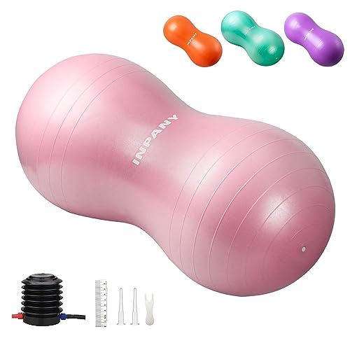 Image of INPANY Peanut Ball - Anti Burst Exercise Ball for Labor Birthing, Physical Therapy for Kids, Core Strength, Flexible Seating, Home & Gym Fintness, Sensory Chair Wiggle Seat for Boys and Girls