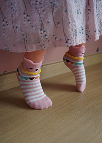 Rative Non Skid Anti Slip Cotton Dress Crew Socks With Grips For Baby Infant Toddler Kids Girls (1-3T, Rg-820821) #TOP2