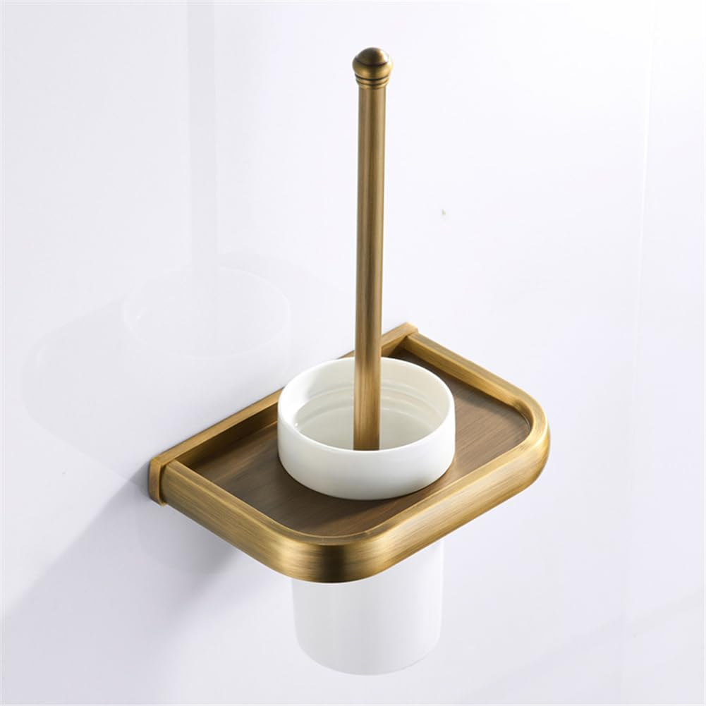 Toallero de Pared de latón Antiguo: Elegante Accesorio de baño con Acabado Cepillado. Diseño Que Ahorra Espacio para Toallas y artículos de baño.