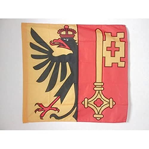 AZ FLAG, Canton of Geneva Flag, 3x3 Ft, 100% Polyester Geneva, GE Banner with Sleeve, Fade Resistant, Vivid Colors