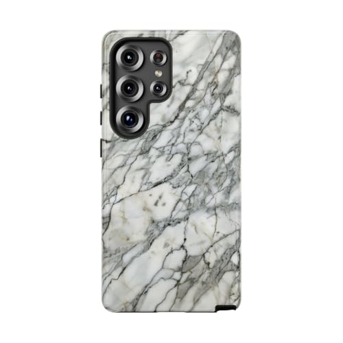 Coque Samsung S25 Ultra rigide marbre blanc protection brillante