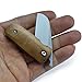 JPCRMOV Mini Couteau Pliant de Poche avec Manche en Bois, Couteau de Survie Longueur de lame 3.7cm, Couteau EDC de Randonnée Camping Acier inoxydable 440