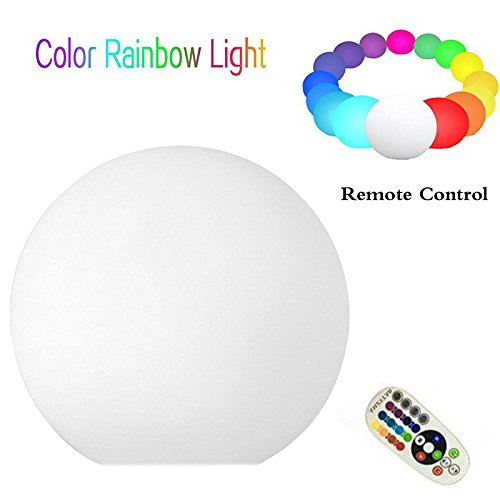 LED Ball Mood Light, VSOAIR La luz de la Bola de 20 cm Noche Humor luz Lámpara del Globo con 16 LED de Carga de Color a Prueba de Agua