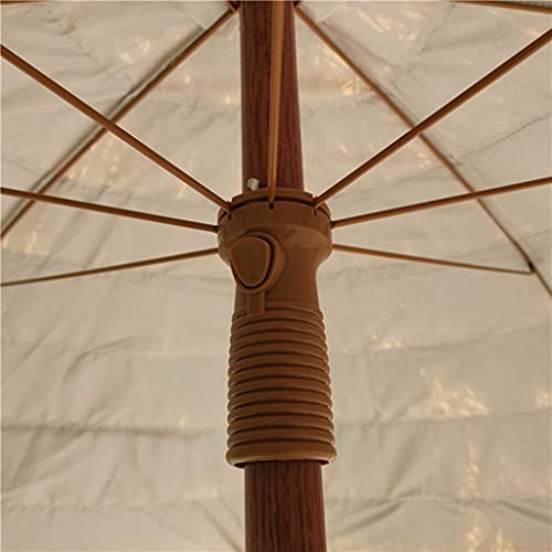 Sombrilla de playa tropical de paja con mástil inclinable impermeable de 180cm 3