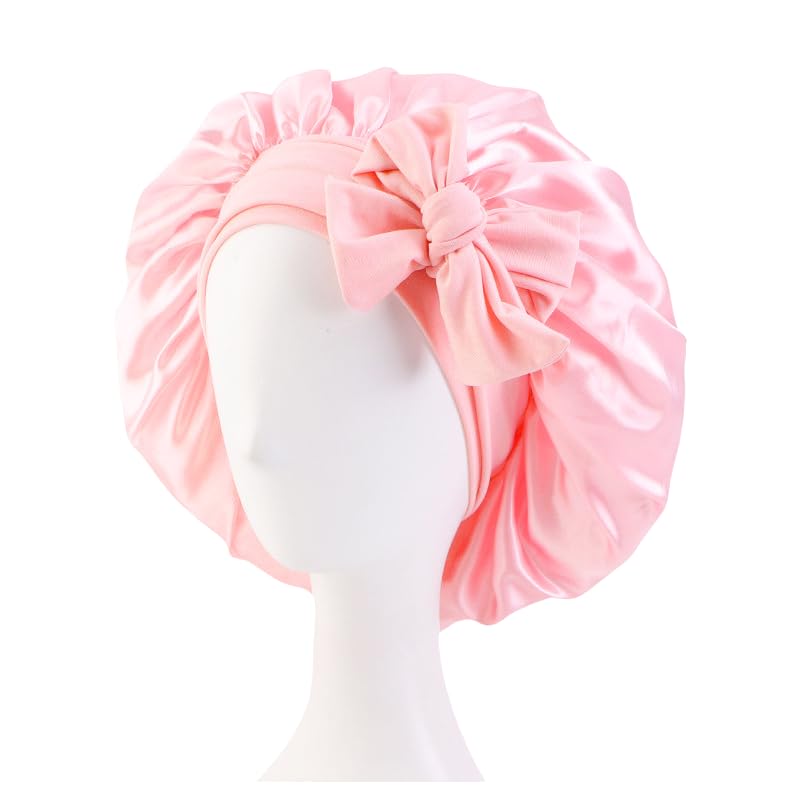 LUVEEVA Adjustable Satin Sleep Cap, Double & Single Layer Options, Tie-Back Design, Prevents Hair Breakage & Frizz - Image 4