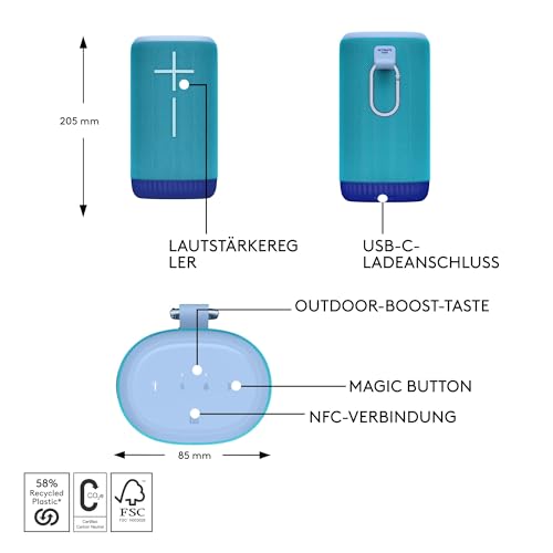 Ultimate Ears EVERBOOM Bluetooth-Lautsprecher Blau