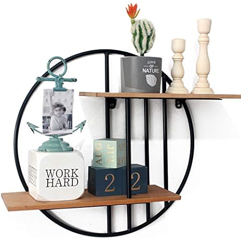 Funerom Rustic Round Floating Shelves Cover