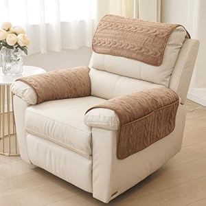 vctops 3 Pieces Velvet Plush Recliner Armrest Cover Headrest Cover with Pockets Soft Fuzzy Non Slip 2 Armchair Slipcovers and 1 Headrest Protector for Recliner Leather Sofa Couch(Brown,1 Seat) vctops 3 Pieces Velvet Plush Recliner Armrest Cover Headrest Cover with Pockets Soft Fuzzy Non Slip 2 Armchair Slipcovers and 1 Headrest Protector for Recliner Leather Sofa CouchBrown1 Seat