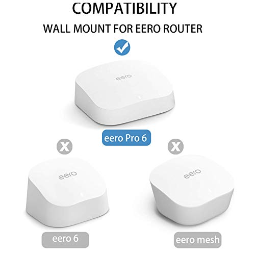 Holaca Lot de 2 supports muraux sans vis pour eero Pro 6 à mailles tri-bandes Wi-Fi 6, aucun outil nécessaire, facile à installer, sans perçage, adhésif VHB puissant