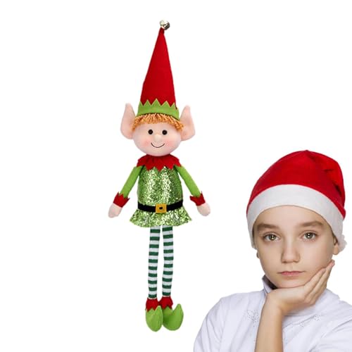 manhegari Muñeca de peluche | Linda decoración de árbol de Navidad, decoración de ambiente festivo para el alféizar de la ventana de la sala de