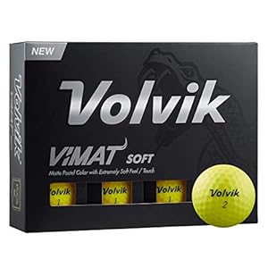 Volvik Unisex’s Vimat Golf Ball, Yellow, One Size